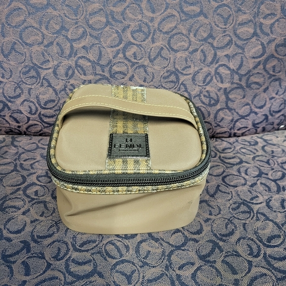 Vintage Fendi Complemento Brown Nylon Vanity Case..w/COA - Picture 1 of 11